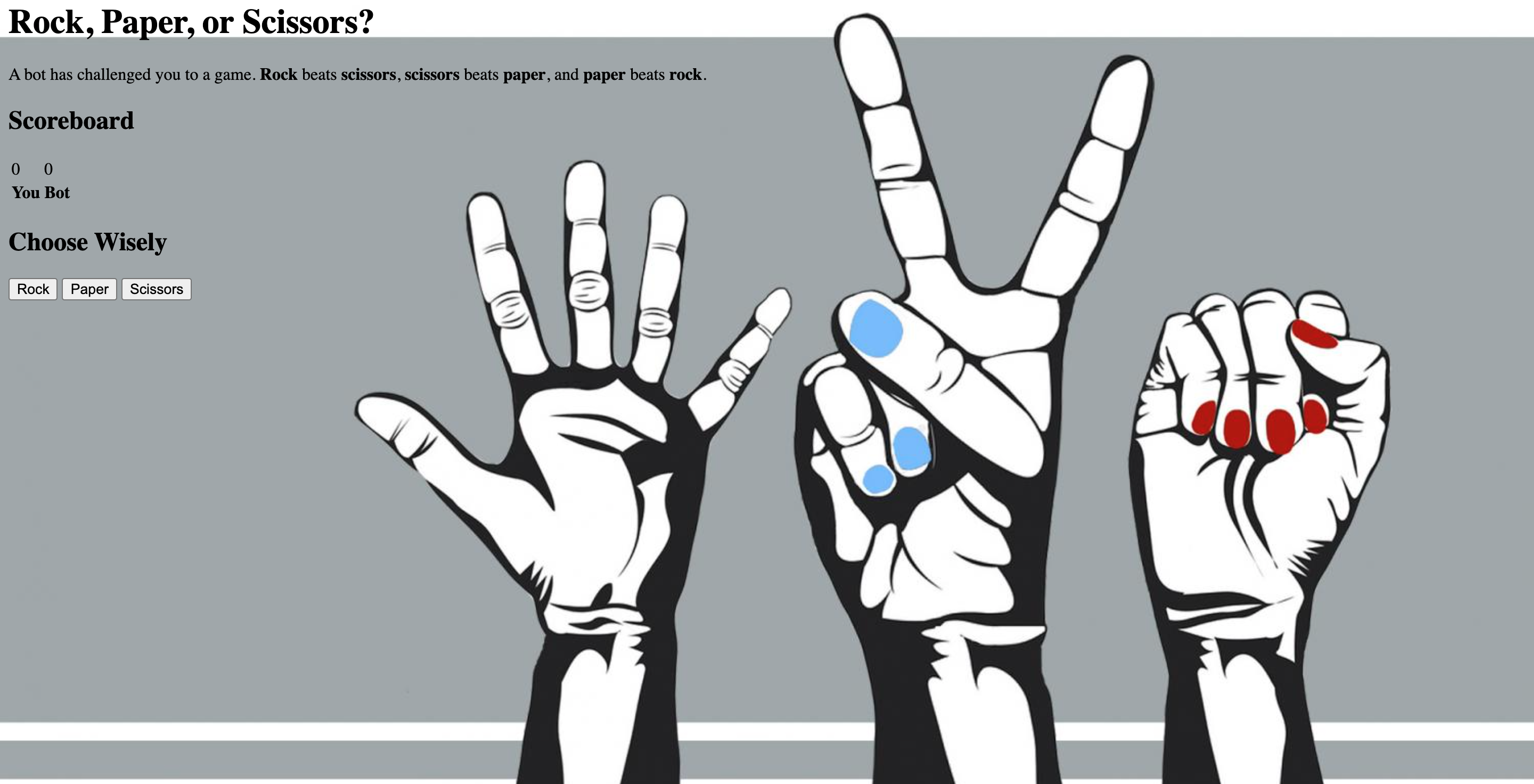 rock paper scissors